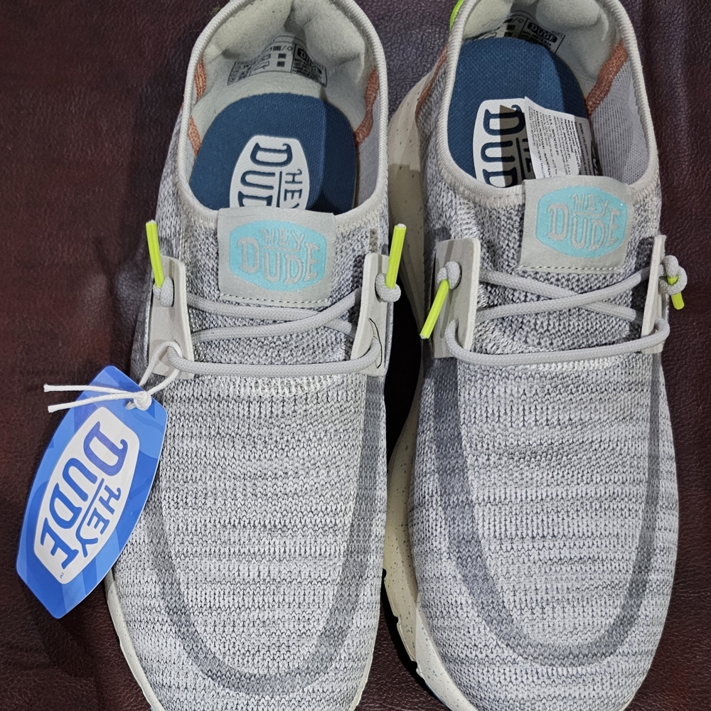 Hey Dude Light Gray Knit Sneakers - Picture 3 of 8